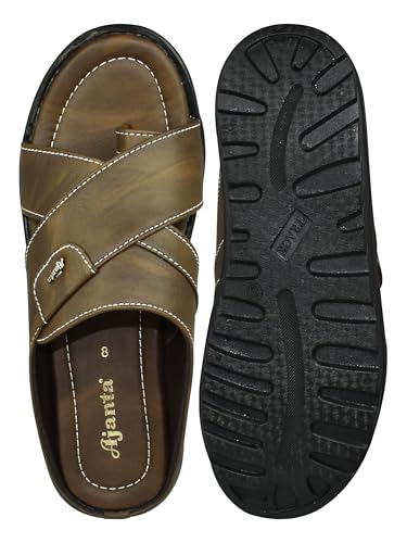 Image of AJANTA Men's Sandals for Men | Casual Walking Office Outdoor Sandals | Lightweight Comfortable Slip-On Footwear for Men | Anti-Skid Travel Daily Wear Open Toe Summer Sandals for Men