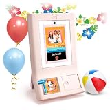 HP Sprocket Photo Booth Machine Instant Color Photo Printer - 10.1' Touchscreen Photobooth, LED Ring Light - Customize w/ 250+ Frames, Prints on 3x4 Zink Paper or Share via QR Code, Mobile App - Pink