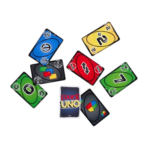 Image of Mattel Games Liar's UNO Card Game in Storage Tin,Ages 7+, 2-6 Players