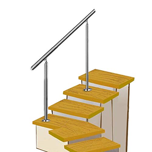 Rambarde d'escalier en acier inoxydable brossé chic 120 cm