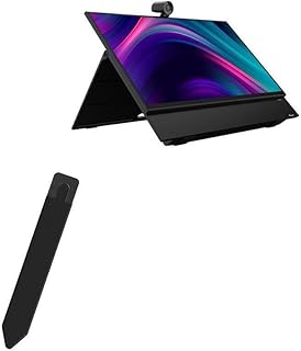 BoxWave Stylus Pouch Compatible with Newline Flex (27 in) - Stylus PortaPouch, Stylus Holder Carrier Portable Self-Adhesive for Newline Flex (27 in) - Jet Black