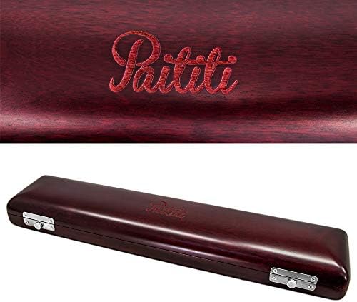 Paititi Mahogany Wood B foot Flute Hard Case French Style High Quliaty 17 Hole Flute Case