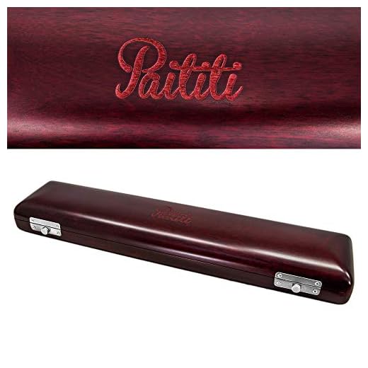 Paititi Mahogany Wood C foot Flute Hard Case French Style High Quliaty 16 Hole Flute Case