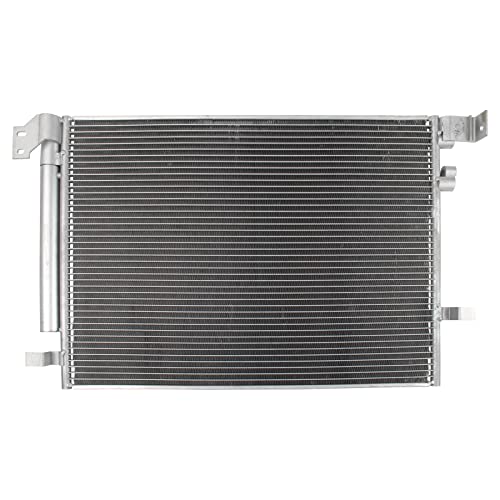 Image of TRQ A /C Condenser and Receiver Drier Assembly Compatible with 16-22 Chevrolet Camaro LT LS Automatic Transmission 13-19 Cadillac ATS with Heavy Duty Cooling 14-19 CTS with Heavy Duty Cooling