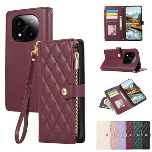 Rosbtib �p�� Redmi Note 14 Pro 5G �P�[�X �蒠�^ ���z�^ �J�o�[ ���h�~�m�[�g14�v�� �P�[�X �t�@�X�i�[�^ ���K���� ���h�~�m�[�g14pro5g �P�[�X�J�o�[ �g�уJ�o�[ �J�[�h���[ Redmi Note 14 Pro �X�}