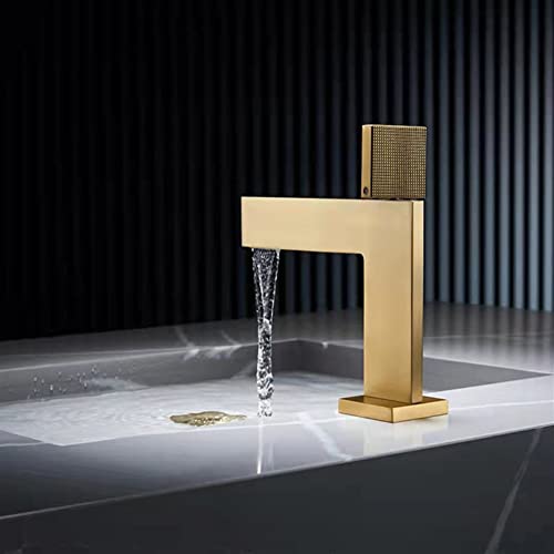 Robinets d'évier de salle de bain pour vasque moderne en cascade - 5