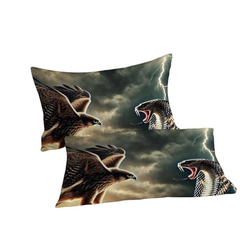 Housse de couette super king aigle et serpent avec finitions haut de gamme - 7