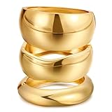 Sizing Alert: Small inner circumference. Ideal for normal or slender wrists. Not recommended for larger wrists. Chunky Bangles for Women: With a diameter of 6cm/2.36in and widths of 25mm/0.98in, 17mm/0.67in, and 35mm/1.38in, inner circumference: 17.5...