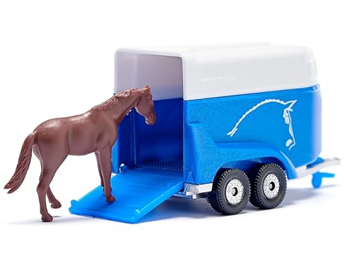 Modelo Diecast Rojo con Remolque y Accesorio de Caballo miniatura 4