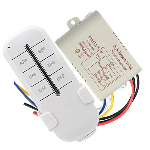 Controle Sem Fio 4 Maneiras ON/OFF RF Interruptor de Controle Remoto para Lâmpada de Cristal Droplig
