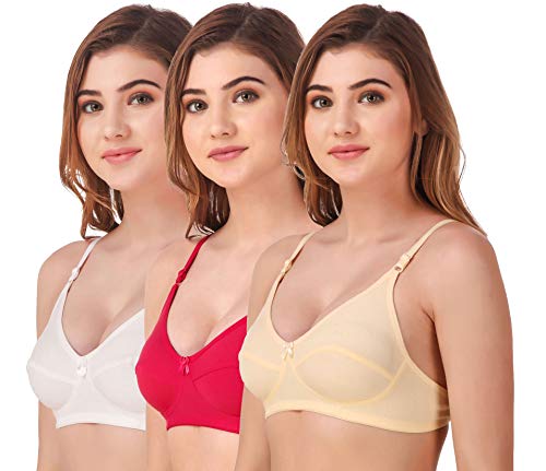 Image of Fasense Women's Wire Free Non Padded Cotton Bra