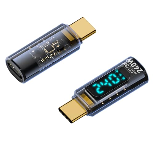 Adaptateur USB-C vers C PD 240W connecteur type C mâle femelle écran LED iPhone 15