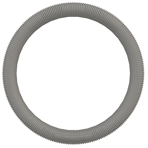 Deselen Housse de volant en silicone (35-38 cm), confort universel, pour volant de voiture, accessoire intérieur, gris Cover