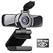 Price comparison product image Dericam Webcam, HD 1080P Webcam, USB Webcam with Built in Mic and Privacy Cover, Desktop and Laptop Computer Camera, Play and Plug for Conference, Online Chatting and Streaming