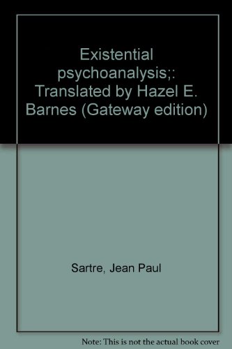 Existential psychoanalysis;: Translated by Haze... B0007E4OEW Book Cover