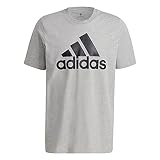 adidas Men's Badge of Sport Tee, Medium Grey Heather/Black, Medium