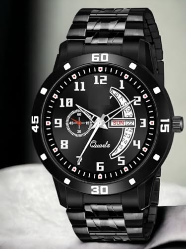 Image of Analog Day Date Functioning Stainless Steel Chain Watch for Men