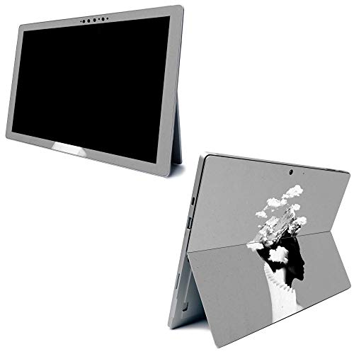 Image of MightySkins Carbon Fiber Skin for Microsoft Surface Pro 7 - Cloudy Day | Textured Carbon Fiber Finish | Easy to Apply, Remove, and Change Styles | Made in The USA (CF-MISURPR7-Cloudy Day)
