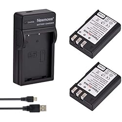 Cargador Bateria Nikon D60 Newmowa EN-EL9 EN-EL9A Batería (2-Pack) y Kit Cargador Micro USB portátil para Nikon D3000, D5000, D40, D60, D40X