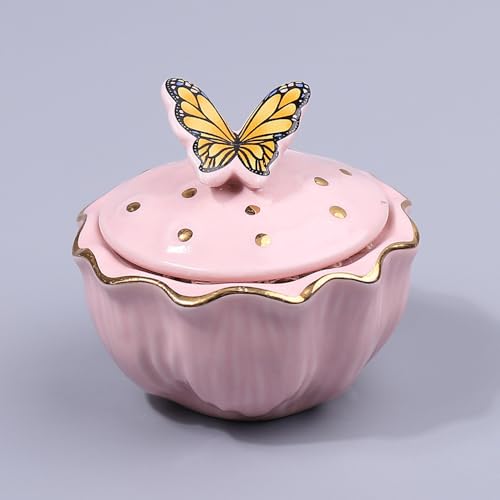 Recipiente de cerámica para polvo de uñas con tapa miniatura 1