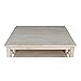 IC International Concepts Hampton Square Coffee Table top/50 pounds Shelf Solid Real Wood, Sturdy Parawood, 36