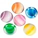 Fun Express Mini Marbleized Rubber Poppers Toys - Bulk Set of 144 Pop Ups in Bright Marbleized Colors - Party Favors and Giveaways