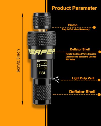 Image of ATsafepro Tire Deflator, 10-30PSI Adjustable Auto-Stop Tire Deflators Offroad Accessories, Air Down Tire Deflators Kit Tool for Rapid Deflator Off Road 4x4 Various Vehicles (Pack of 10)