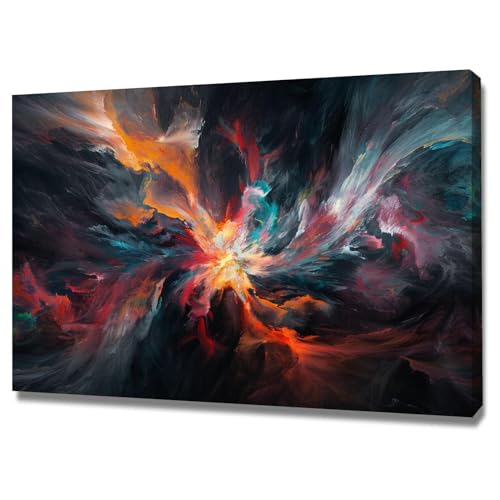 Decoracion de pintura de arte abstracto con acabado premium enmarcado de 70x100