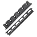 Booms Fishing WV1 Vertical 6-Rod Rack Fishing Pole Holder Wall Mount Modular for Garage