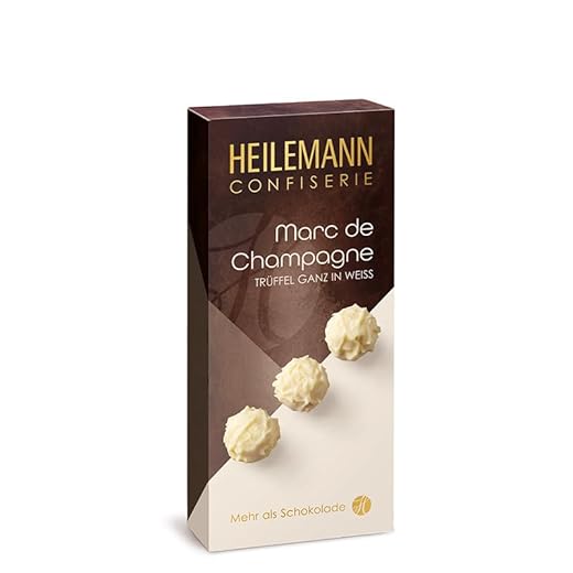 Marc de Champagne Trüffel weiß 100 g Geschenkpackung Pralinen