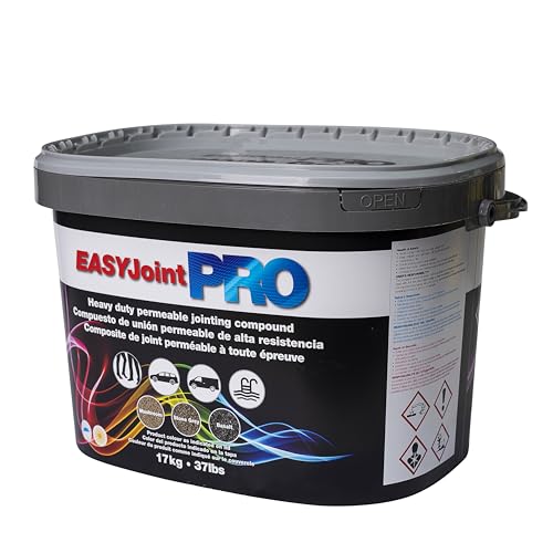EASYJoint - Pro Jointing Compound for Patio, Pathing, Pavements & Driveways (Basalt/Anthracite). 17kg Strong & Durable Water-Activated Joint Filler Compound for Garden Slabs & Paving.