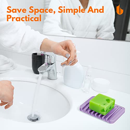 image for Urbanstrive Soap Dish Shower Waterfall Soap Tray Soap Saver Soap Holde