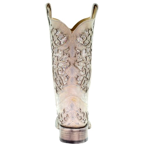 Corral Boots Women's Ld Embroidery Decorated 11.5in Shaft Square Toe Leather Western Boot3