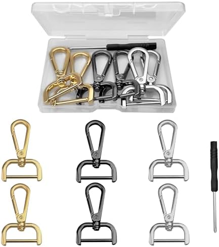 4 Stück Karabinerhaken Mit Drehgelenk - 64mm Stahlkarabiner Silber