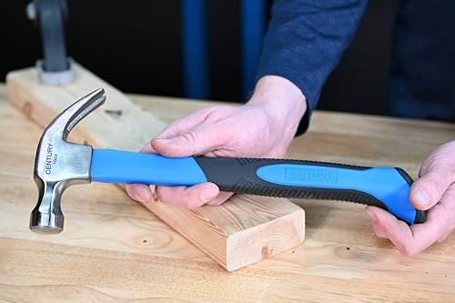 Image of Century Drill & Tool 72244 Fiberglass Hammer, 16 oz., Claw Style: Ripping | 13 inch overall length, cuts steel & fiberglass