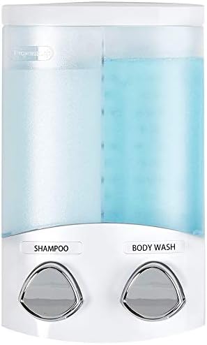 Better Living Products, White 76254-1 Euro Series 2-Chamber Soap and Shower Dispenser