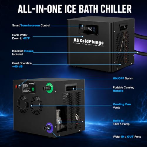 Image of AS ColdPlunge 1 /3 HP Ice Bath Chiller & 100 Gal Cold Plunge Tub Kit