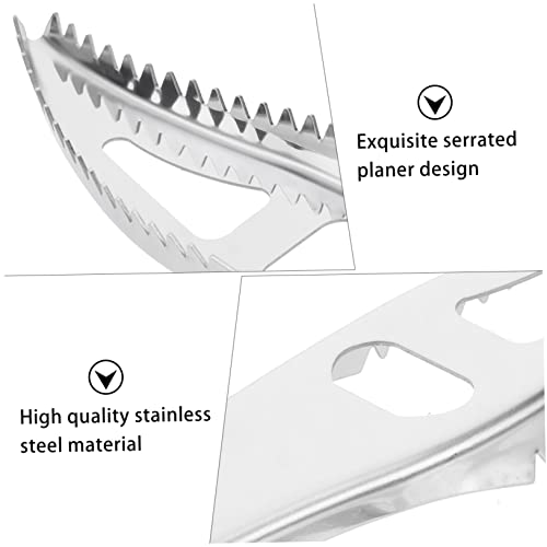 Kichouse 3 Pcs Scale Scraper Vegtable Peeler Stainless Steel Cleaner Japanese Tools Fish Skin Graters Salmon Scale Scraper Shrimp Deveining Tool Fish Scale Brush Fish Cleaning Tool Silver #TOP3