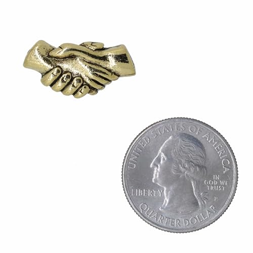 Jim Clift Design Handshake Gold Lapel Pin - 50 Count - Thumbnail 2