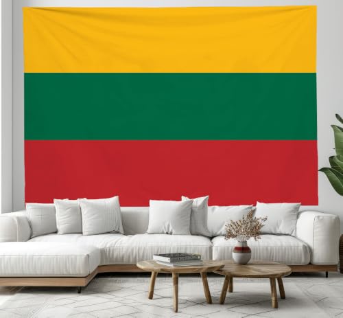 Drapeau de la Lituanie tenture murale en polyester lavable 180x230 cm pour salon