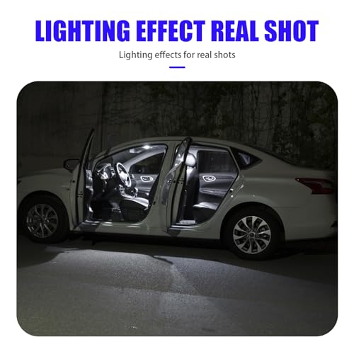Flygun 4 PCS Car LED Reading Light, 44mm 4014 20SMD 12V PCB Board Double Ring Double Hook Lighting No Delay Car Roof Light, Multi-functional Lighting Accessories, Fitting for Most Car Models (White) - Thumbnail 6