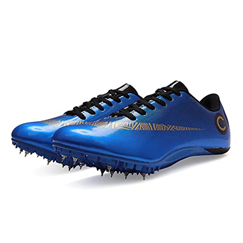 LZQpearl Scarpe Atletica Leggera, Scarpe Running Professioni Unisex, Scarpe Uomo Donna Atletica 8 Chiodi Spikes, Sneakers Comode per Sprint, Corsa, Salto in Lungo (40,Blue)