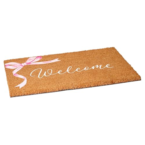 Calloway Mills Pink Bow Welcome Doormat (24" x 36") by Calloway Mills - Used condition - Image 5