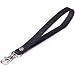 Leder Handschlaufe Handgelenkschlaufe Strap Armbänder für Damen Geldbörsen Brieftasche Schlüssel Schlüsselbund (Schwarz Leder mit Silber Schließe)