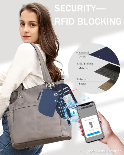 Image of Wallet Wristlet for Women, RFID Wallet Keychain with Dual Pocket | Nylon Wristlet Wallet with Coin Purse, ID Window, Card Holder and Small Wallet Design