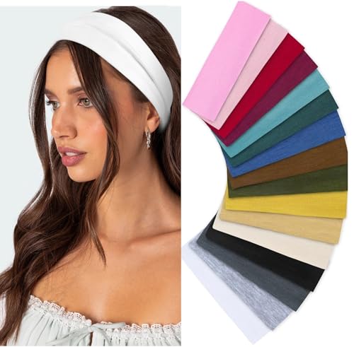 Headbands for Women Non Slip 16 Pack Multicolor Womens Head Bands, Elastic...