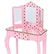 Fantasy Fields Kinder Schminktisch mit Spiegel und Hocker Mit Lichtern Rosa/Gold TD-11670LL