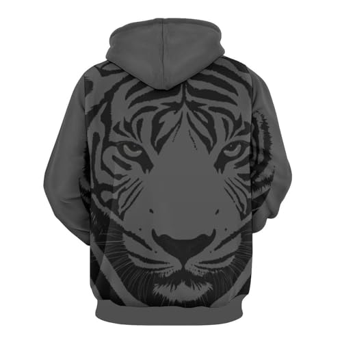 Mens Graphic Print Hooded Sweatshirts with Pocket Long Sleeve Drawstring Hooded Pullover Tops Hoodie 20243