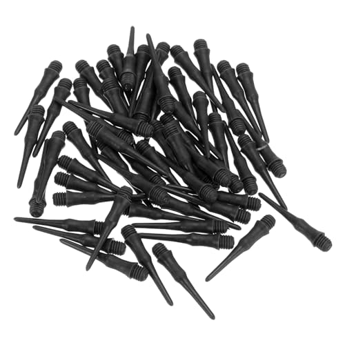 PATIKIL Plastic Dart Tips 2BA Thread, 120 Pack Soft Dart Tip Replacement Dart Accessories, Black