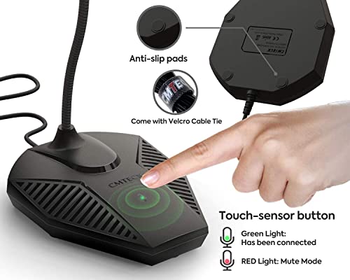 Usb Computer Microphone, Plug &Play Desktop Omnidirectional Condenser Pc Laptop Mic, Mute Button With Led Indicator, Compatible With Windows/Mac, Ideal For Youtube, Skype, Recording, Games(G100) #TOP3